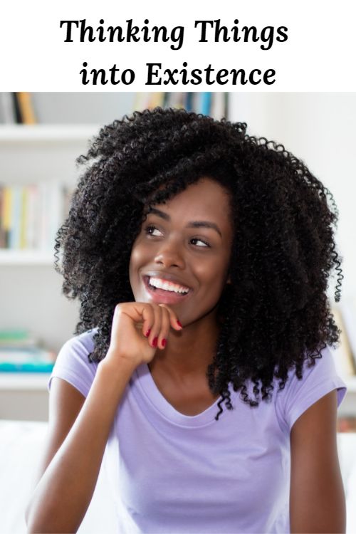 african american woman smiling and thinking