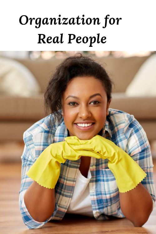 African American woman with cleaning gloves and the words 