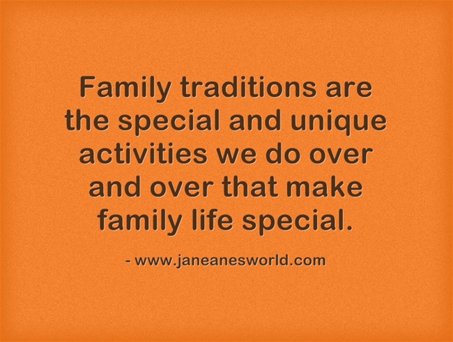 www.janeanesworld.com family traditions