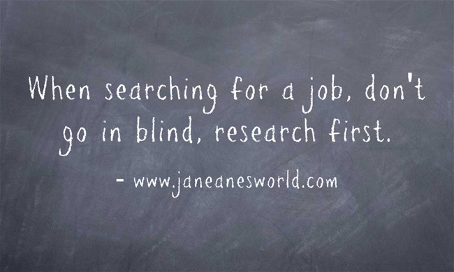 www.janeanesworld.com research on job search