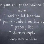 Use-your-cell-phone www.janeanesworld.com