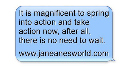 take action now, don't wait www.janeanesworld.com