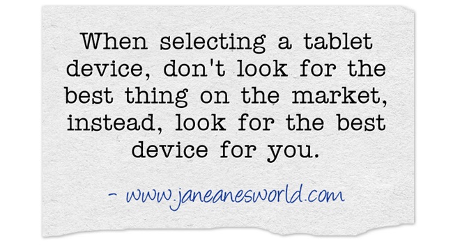 use a tablet www.janeanesworld.com