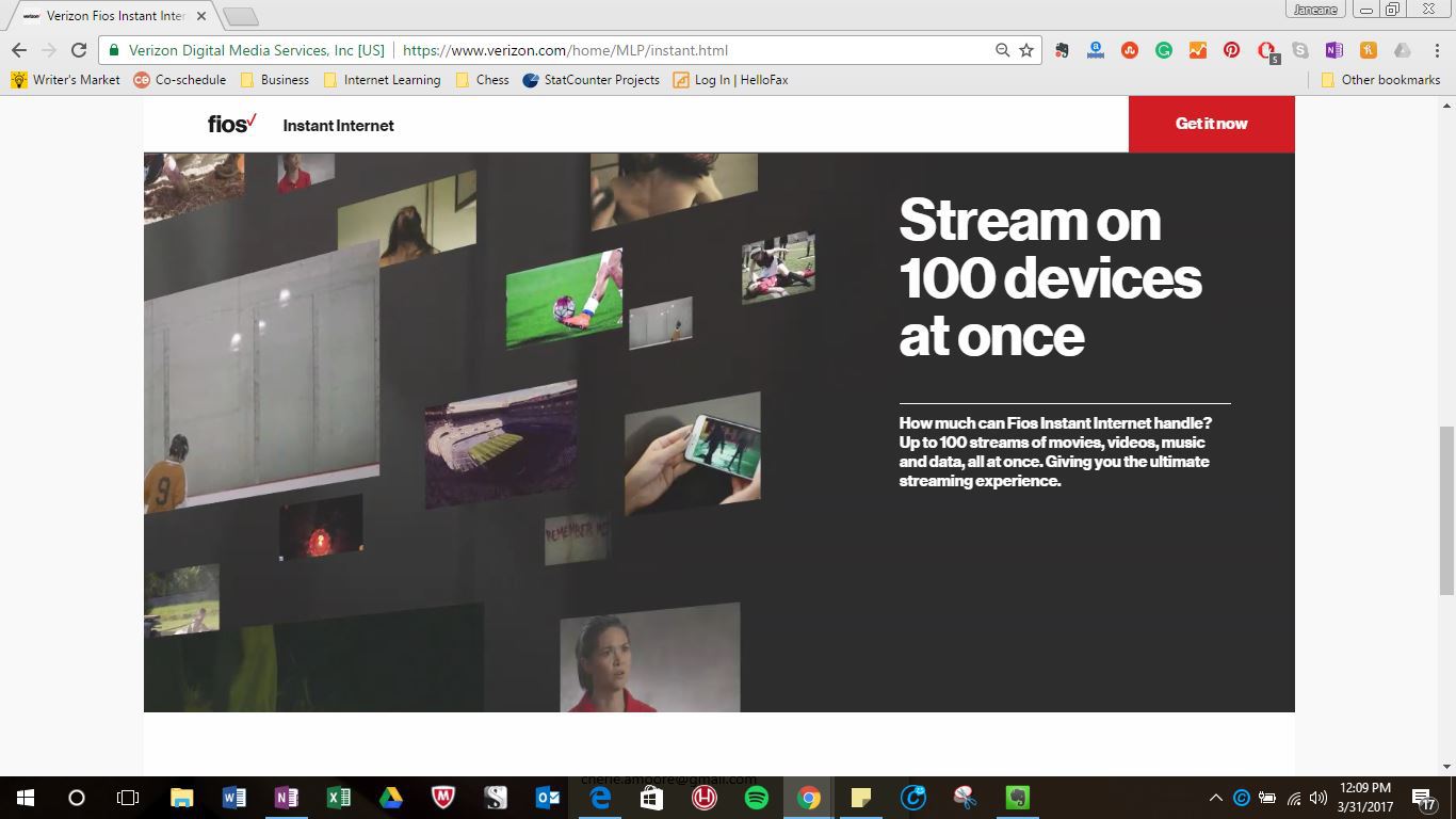 Verizon FIOS helping me celebrate 27 years