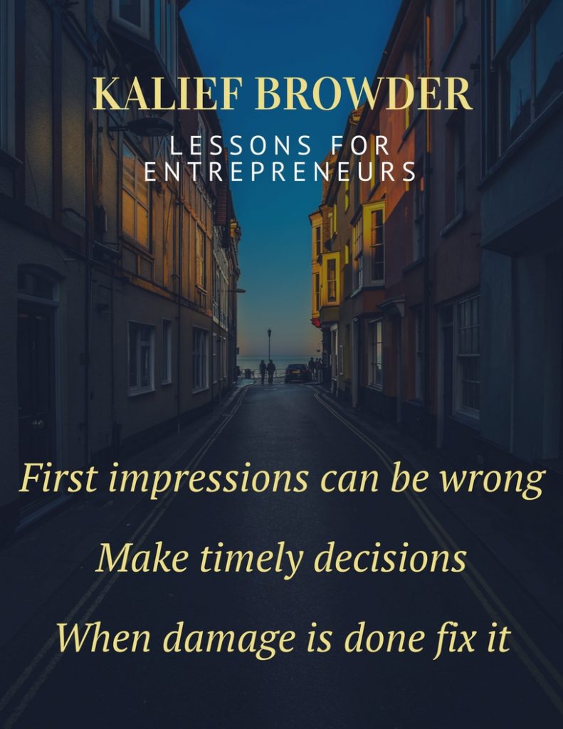 kalief browder and lessons for entrepreneurs
