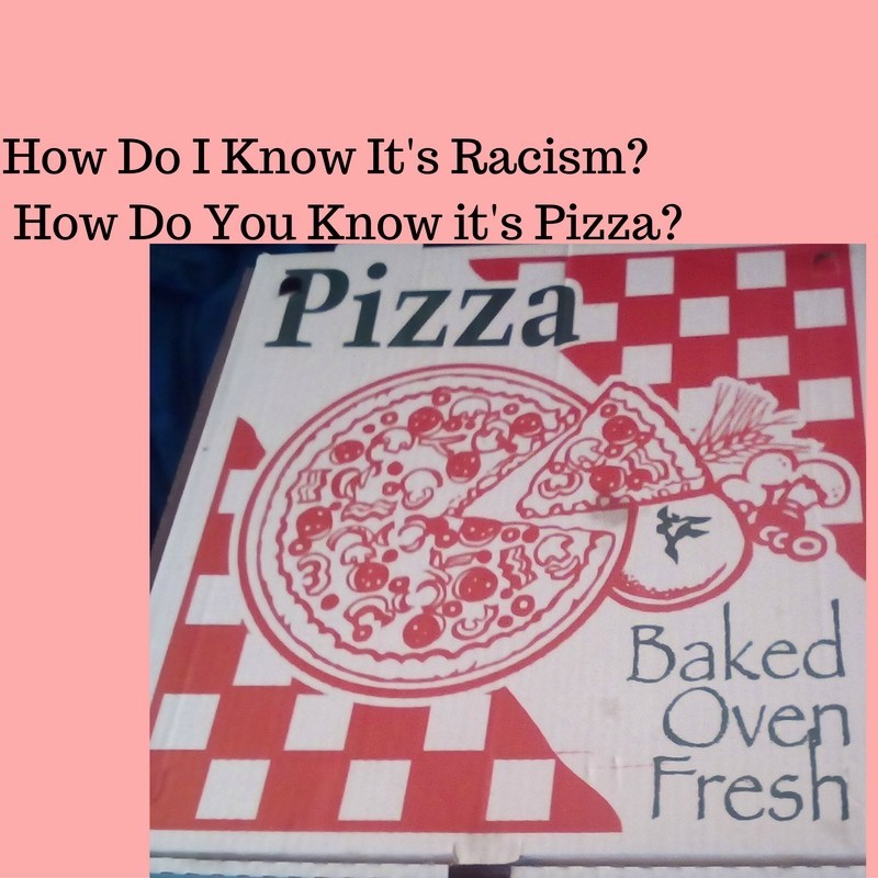 I have a new response for when people ask me how I know a person is a racist or an action was racism. I am going to ask them how they know pizza is pizza.