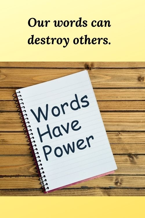 Lessons for entrepreneurs - our words can destroy others.