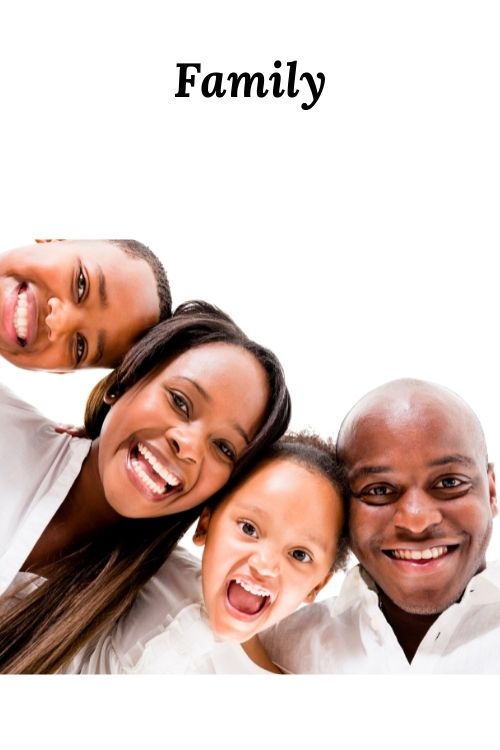 African American Family and the word family