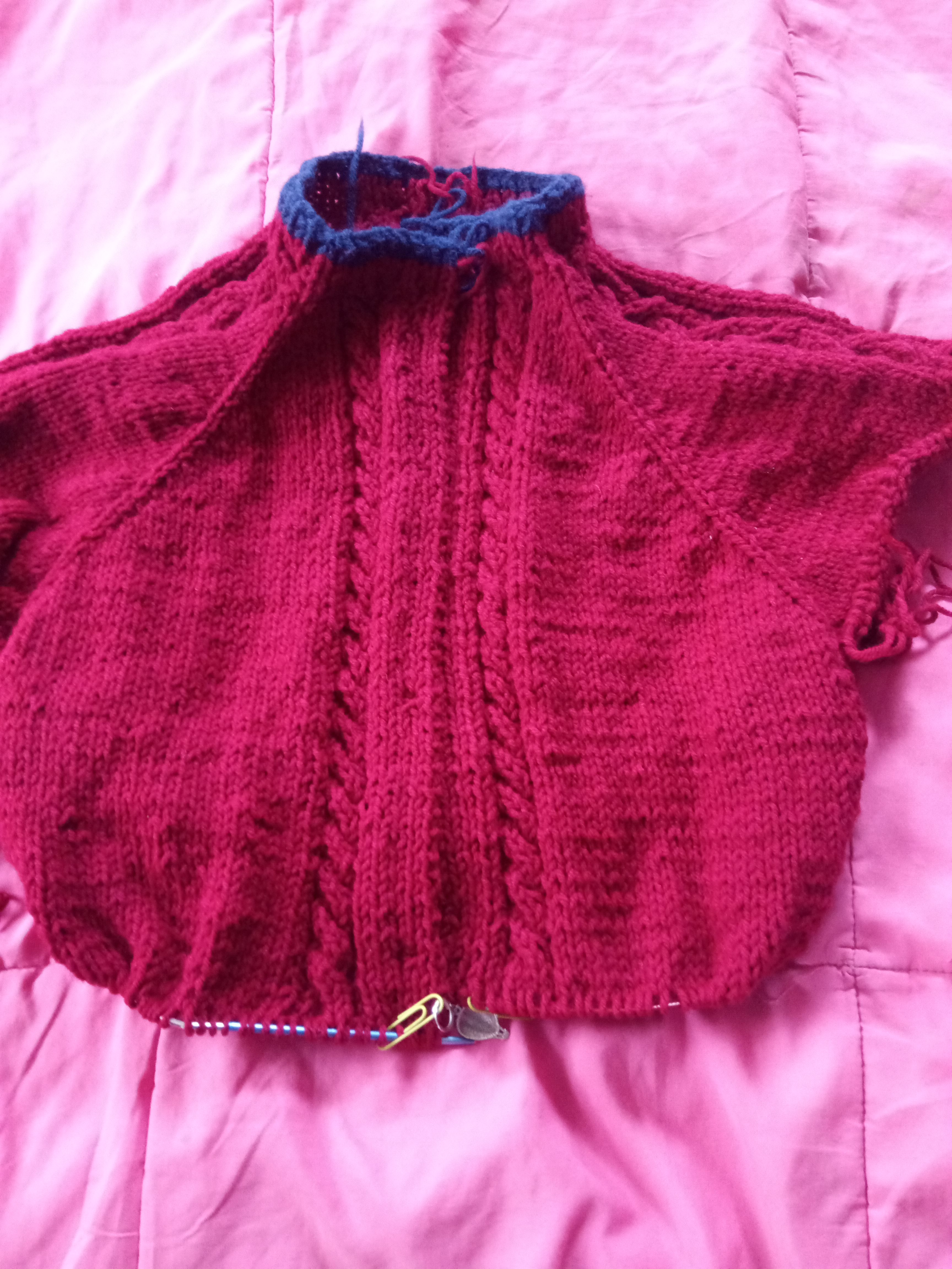 red abled sweater