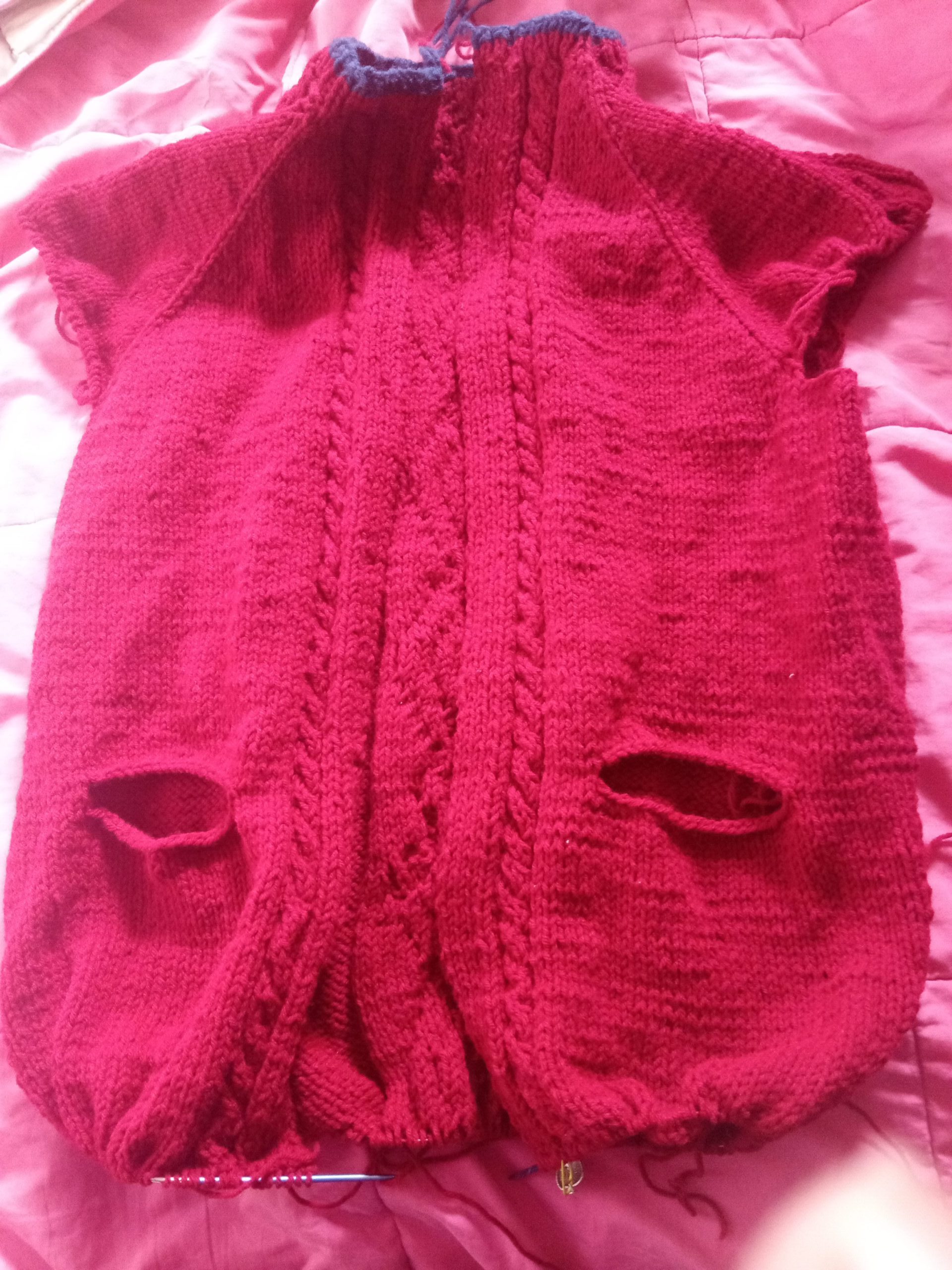 red abled sweater